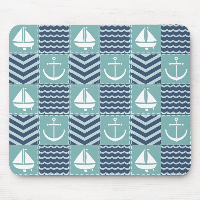 Alfombrilla De Ratón Quilt Mousepad nautical (Frente)