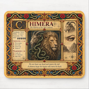 Alfombrilla De Ratón Quimera, Arte de Bestiario Medieval