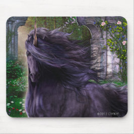 Alfombrilla De Ratón Quimera el unicornio negro Mousepad
