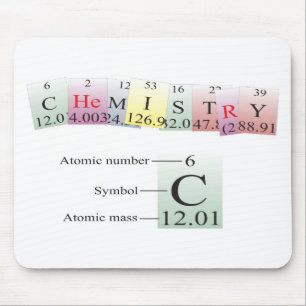 Alfombrilla De Ratón Química deletreada con los elementos