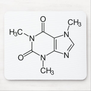 Alfombrilla De Ratón Química Molécula Cafeína Café Átomos