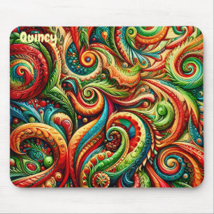 Alfombrilla De Ratón QUINCY ~ Patrón de cumpleaños salvaje ~ Mousepad