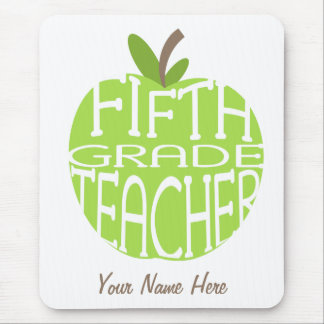 Alfombrilla De Ratón Quinto profesor Mousepad - Apple verde del grado