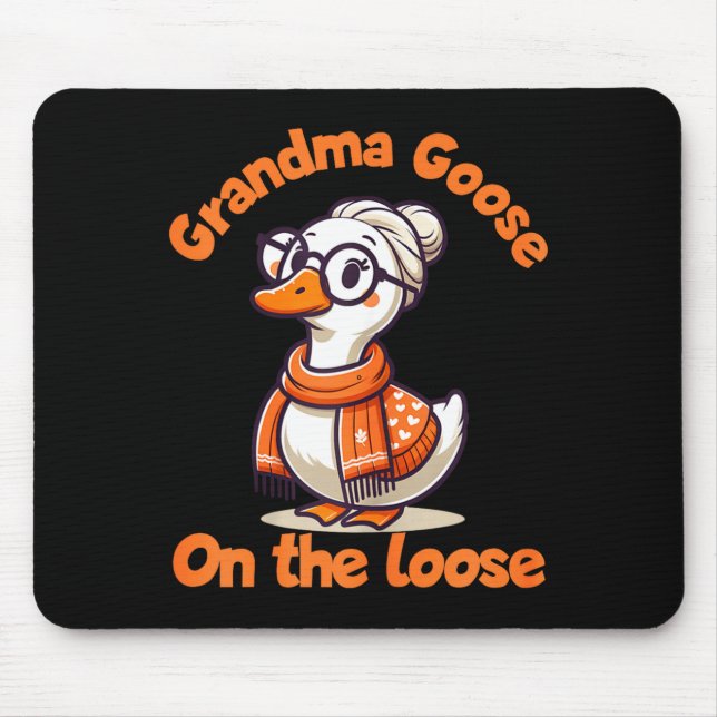 Alfombrilla De Ratón Quirky Goose Creations Funny Grandma Goose On The  (Frente)