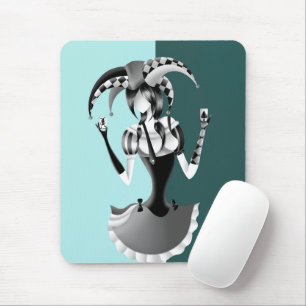 Alfombrilla De Ratón Quirky Jester Green  Mouse Mat