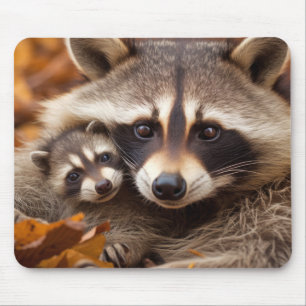 Alfombrilla De Ratón Raccoon Animal Wild Beauty Freedom Wilderness Art