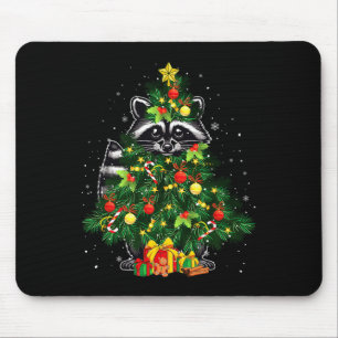 Alfombrilla De Ratón Raccoon Cosplay Xmas Árbol que coincide con Animal