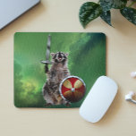 Alfombrilla De Ratón Raccoon In Space Viking Shield Sword Cute Funny<br><div class="desc">Este diseño fue creado a través del arte digital. Se puede personalizar haciendo clic en el botón personalizar y cambiando el color, agregando un nombre, iniciales o tus palabras favoritas. Contáctame en colorflowcreations@gmail.com si quieres tener este diseño en otro producto. Compra mi pintura de acrílico abstracta original a la venta...</div>