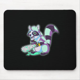Alfombrilla De Ratón Raccoon Trash Panda Scary Vaporwave Animal Spo 80