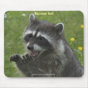 Alfombrilla De Ratón RACCOON WILDLIFE Happiness Mousepads