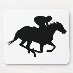 Alfombrilla De Ratón Race Horse Silhouette
