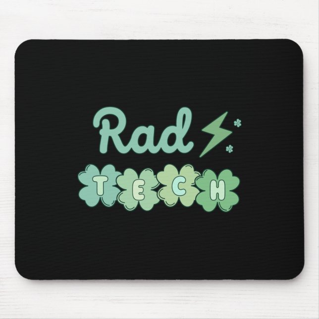 Alfombrilla De Ratón Rad Tech St Patricks Day Xray Irish Lucky Radiolog (Frente)