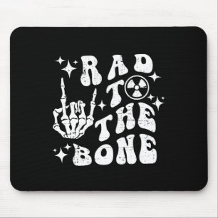 Alfombrilla De Ratón Rad To The Bone Funny Skeleton Rock Hand Halloween