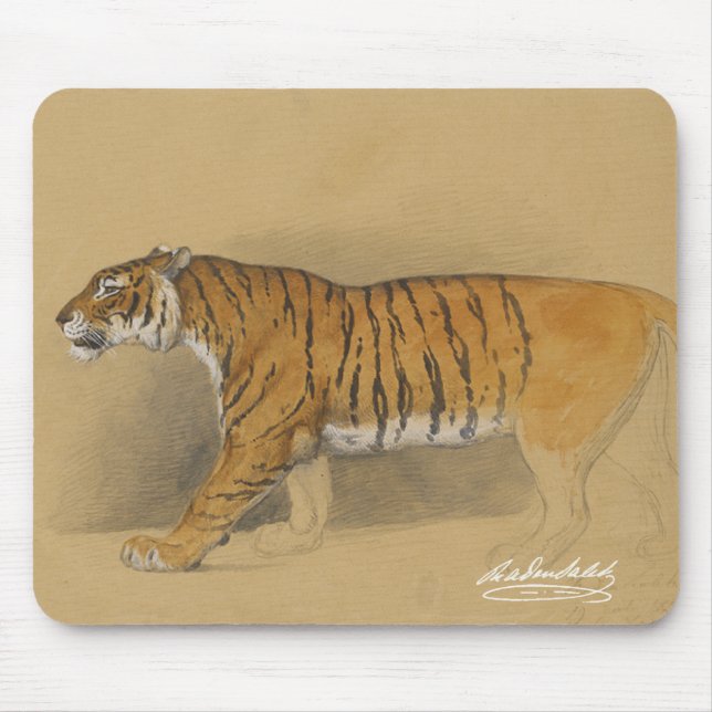 Alfombrilla De Ratón Raden Saleh® Mouse Pad 'Walking Javanese Tiger' (Frente)
