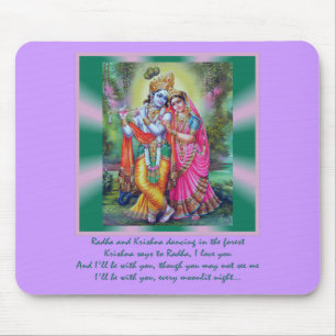 Alfombrilla De Ratón Radha y Krishna Mousepad