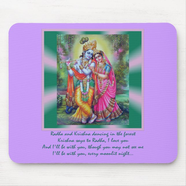Alfombrilla De Ratón Radha y Krishna Mousepad (Frente)