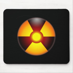 Alfombrilla De Ratón Radiación nuclear amonestadora