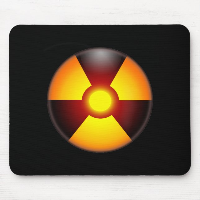 Alfombrilla De Ratón Radiación nuclear amonestadora (Frente)