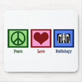 Alfombrilla De Ratón Radiología de amor por la paz