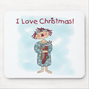 Alfombrilla De Ratón Ragdoll amo a los Navidades camisetas y regalos