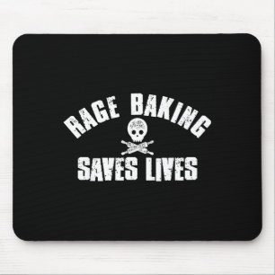 Alfombrilla De Ratón Rage Baking salva cráneo vivo divertido panadero c
