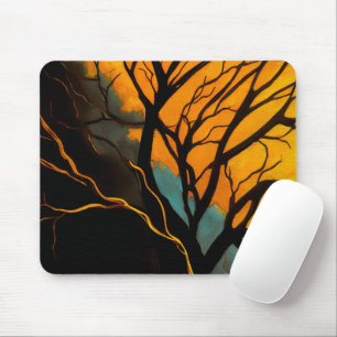 Alfombrilla De Ratón Raíces Doradas y Árbol del Crepúsculo