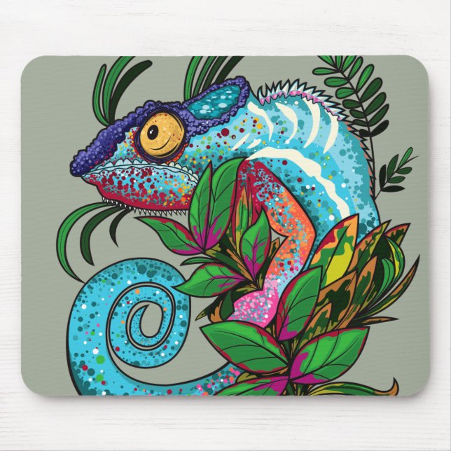 Alfombrilla De Ratón Rainbow Chameleon (Frente)
