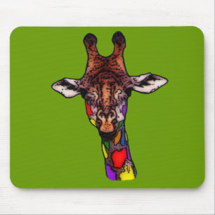 Alfombrilla De Ratón Rainbow Giraffe Mousepad