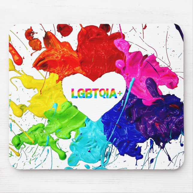 Alfombrilla De Ratón Rainbow Modern Stripe LGBT (Frente)