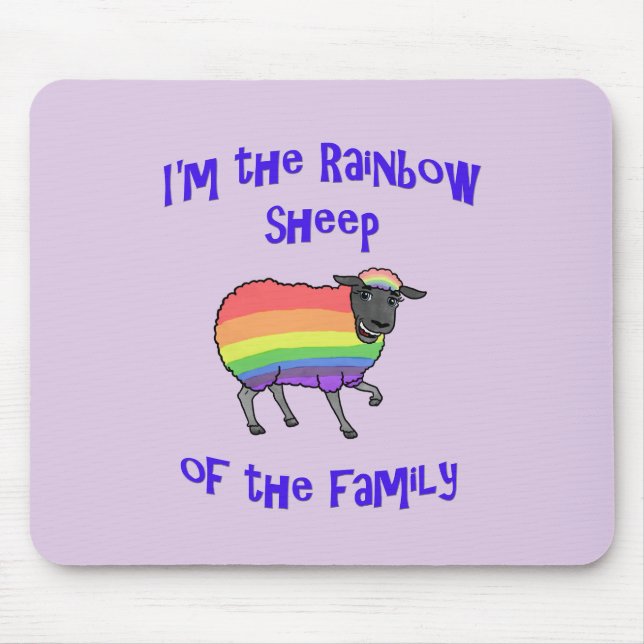 Alfombrilla De Ratón Rainbow Sheep of the Family (Frente)