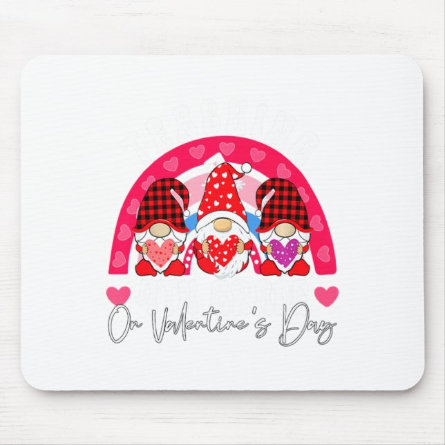 Alfombrilla De Ratón Rainbow Teaching 4th Grade On Valentines Day Teac  (Frente)