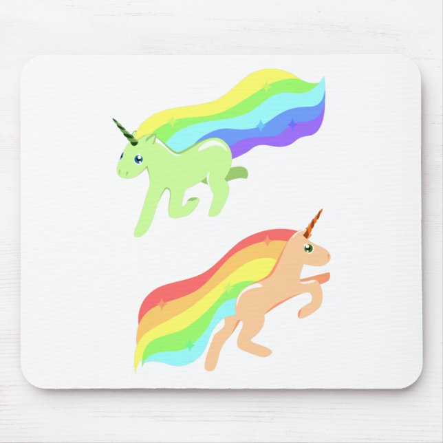 Alfombrilla De Ratón Rainbow Unicorns (Frente)