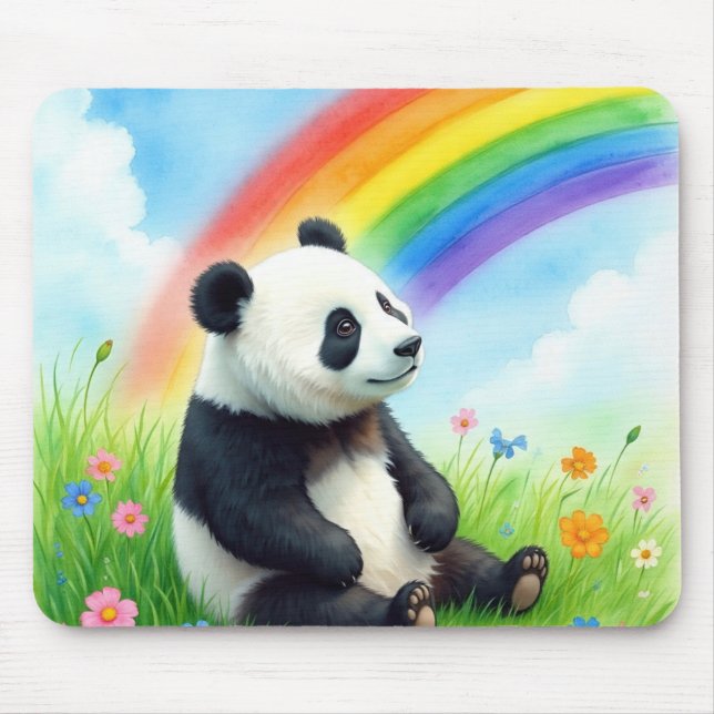 Alfombrilla De Ratón RainbowPandaBear (Frente)