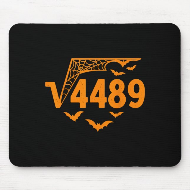 Alfombrilla De Ratón Raíz cuadrada 4489 Meme divertido de Halloween 67  (Frente)