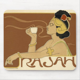 Alfombrilla De Ratón Rajah Vintage Coffee Ad