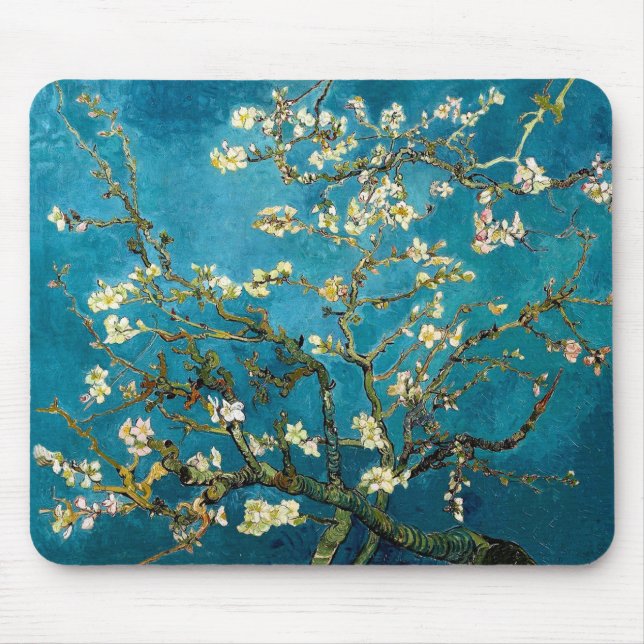 Alfombrilla De Ratón Ramas de almendros en Bloom Mousepad (Frente)