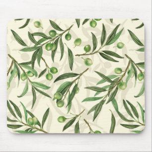 Alfombrilla De Ratón Ramas de oliva acuarela