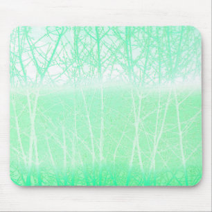 Alfombrilla De Ratón Ramas Verdes Menta Niebla Helada