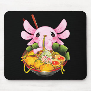 Alfombrilla De Ratón Ramen Axolotl Kawaii Anime Chica de regalo de comi
