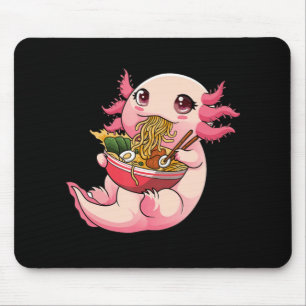 Alfombrilla De Ratón Ramen Axolotl Kawaii Anime Chicas de comida japone