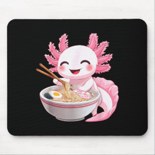 Alfombrilla De Ratón Ramen de axolote de anime kawaii 