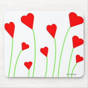 Alfombrilla De Ratón Ramo de corazones Mousepad