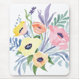 Alfombrilla De Ratón Ramo de flores de primavera | Acuarela floral boni