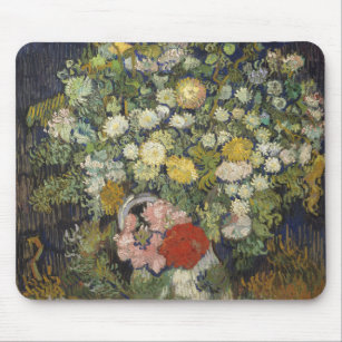 Alfombrilla De Ratón Ramo de Vincent van Gogh el   de flores en un