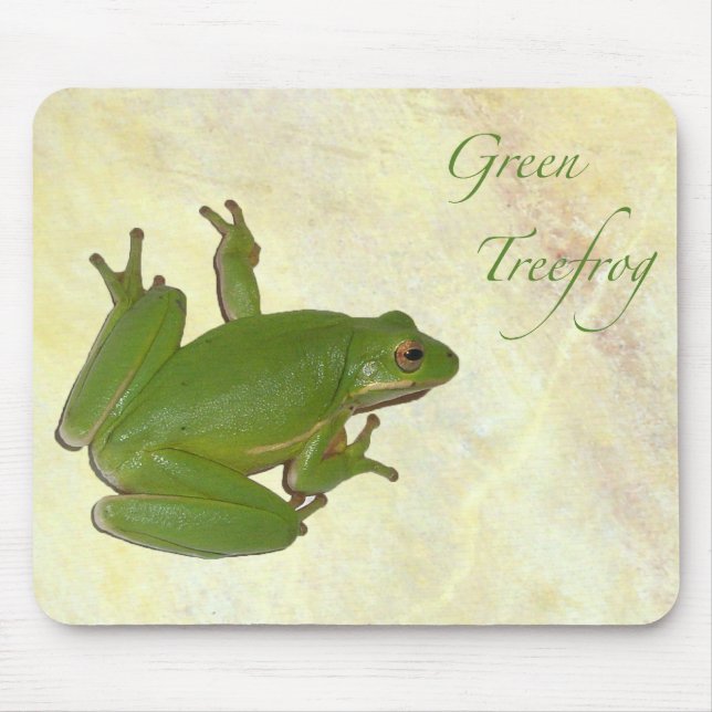 Alfombrilla De Ratón Rana arbórea verde Mousepad (Frente)