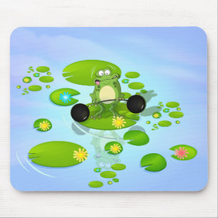 Alfombrilla De Ratón Rana de elevación de pesas