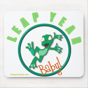 Alfombrilla De Ratón rana en un círculo, leapyearbaby.com