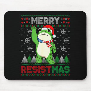 Alfombrilla De Ratón Rana Retro Alegre Resistmas Divertido Político Feo