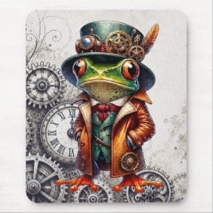 Alfombrilla De Ratón Rana Steampunk & Engranajes
