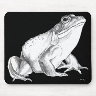 Alfombrilla De Ratón Rana toro Art Mousepad Rana Regalos Decoración